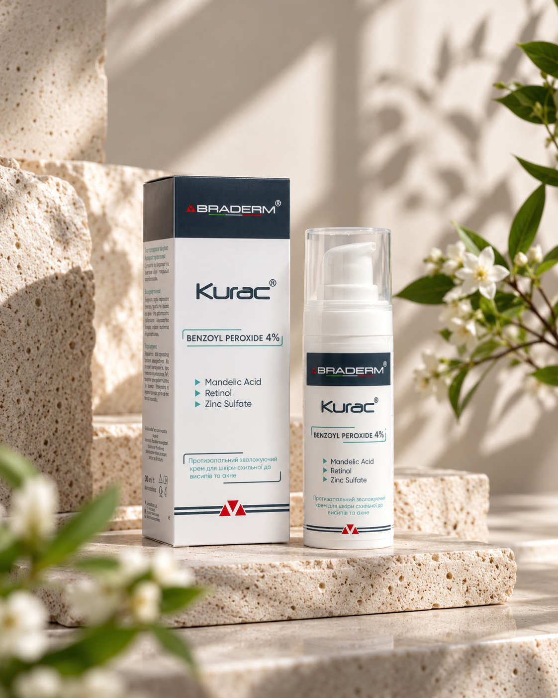 Kurac протизапальний крем для лікування акне