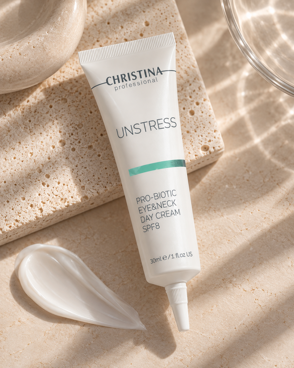 Unstress Probiotic Day cream Eye&Neck SPF8-Денний крем для шкіри навколо очей та шиї з SPF 8
